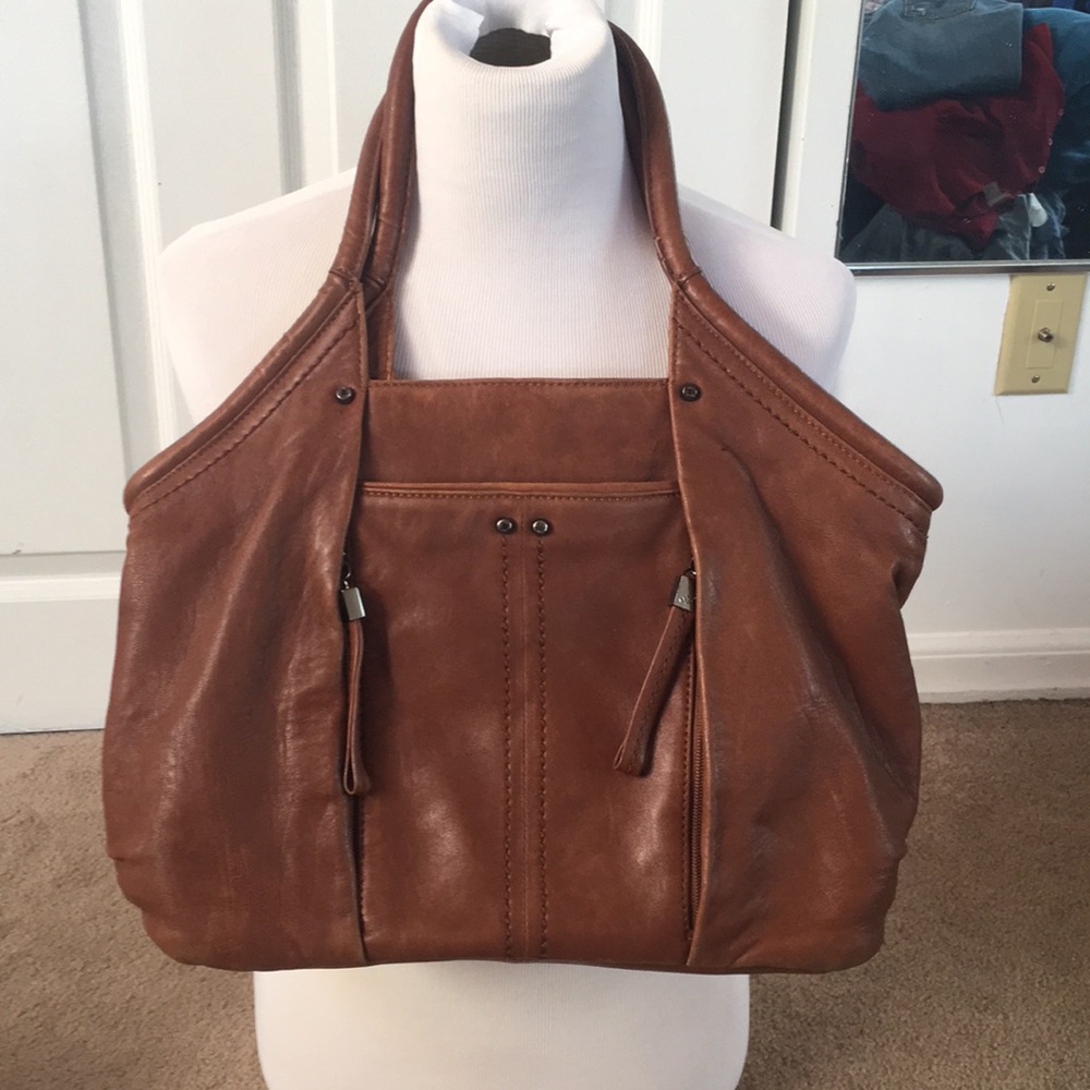 Soft Chestnut Brown Perlina New York Leather Bag